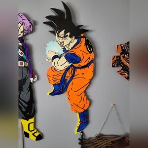 Large wood dragonball z cutout art hanging pictures